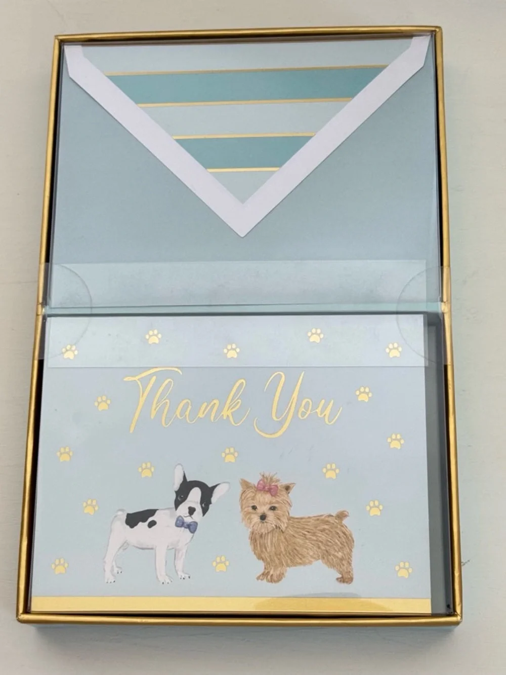 Lady Jayne Boston Terrier & Yorkie Thank You Card Set